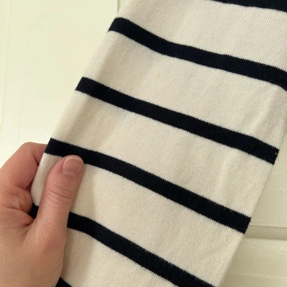 Boden Striped Gold Shimmer Collar Top - Picture 11 of 12